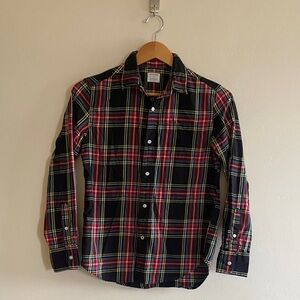 Boy’s Black Plaid Shirt